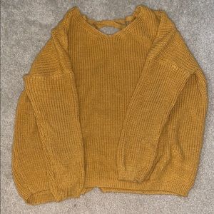 Chunky mustard yellow sweater